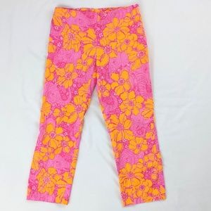 Lilly Pulitzer "Originals" Ten Ton Bouquet Resort Fit Capris Ankle Pants